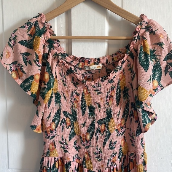 C and C California Tropical Pineapple Midi Dress - Picture 2 of 11